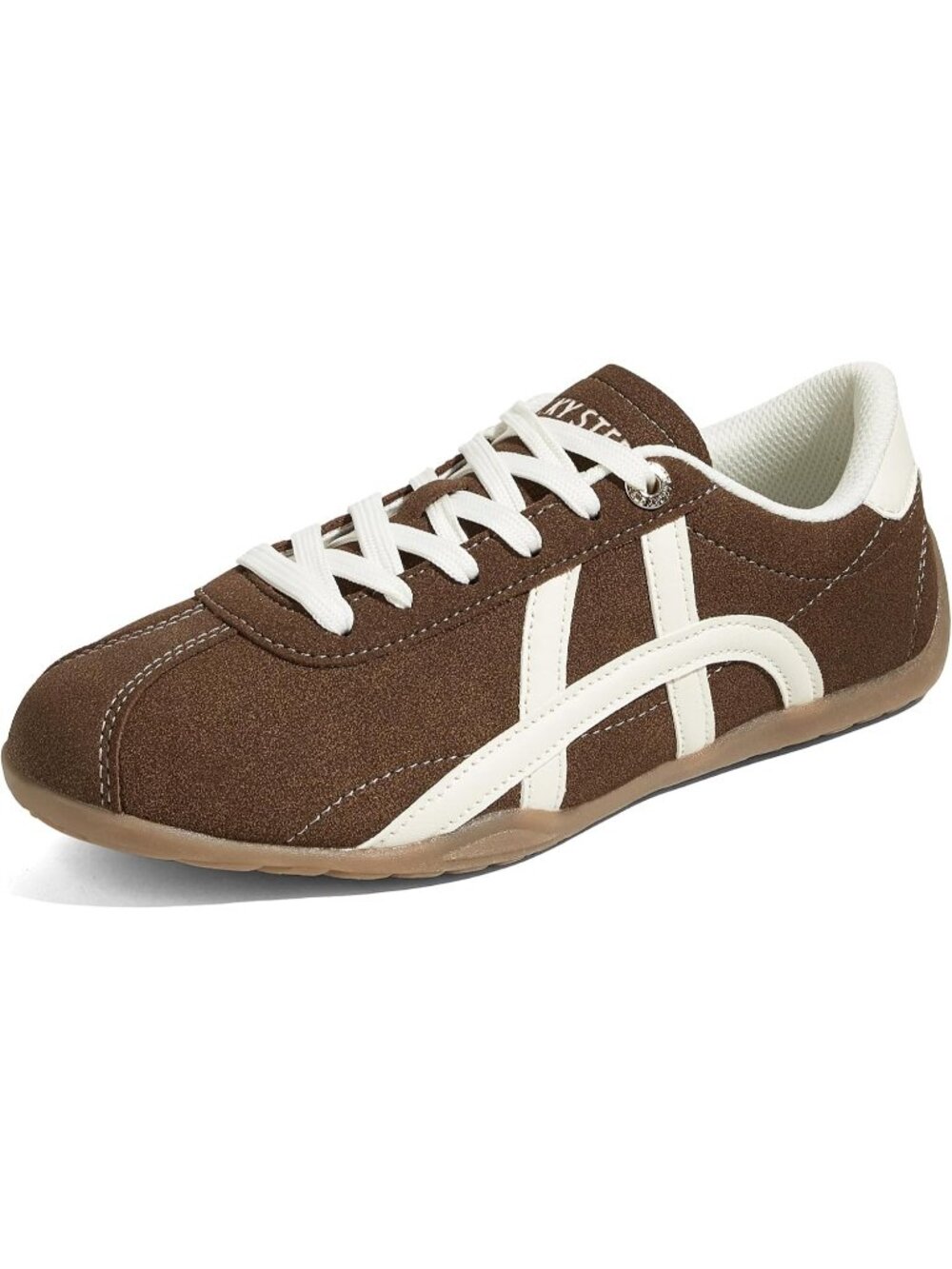 Women's Dark Brown Lightweight Trendy Fashion Thin Sole Walking Stylish Sneakers